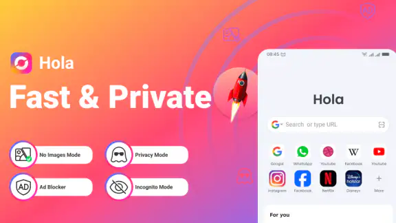 Hola-Private&Fast web Browser screenshot