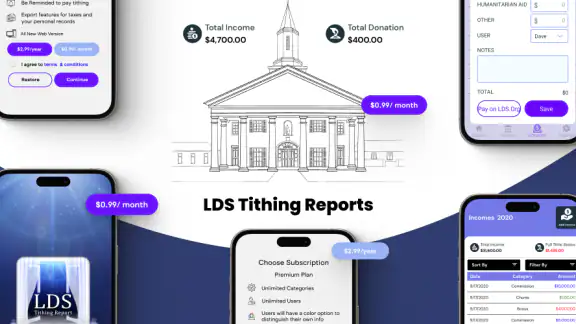LDS Tithing Report screenshot