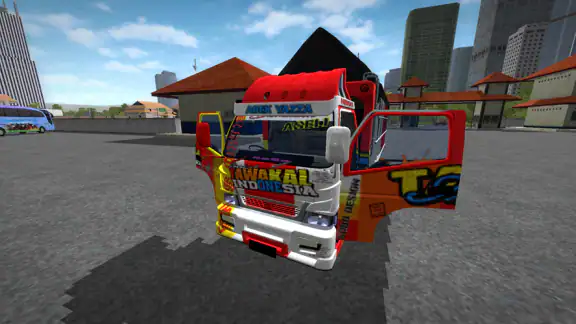 Mod BUSSID Truk Canter Tawakal screenshot