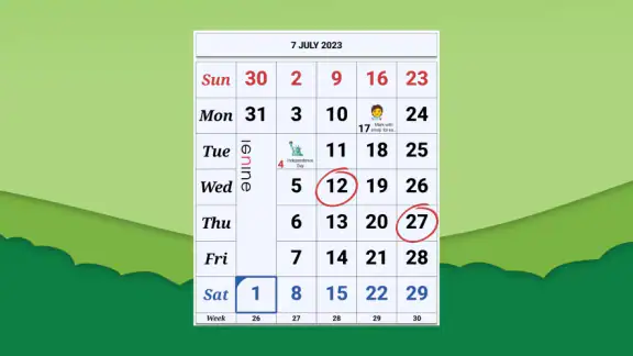 Monthly Calendar & Holidays screenshot