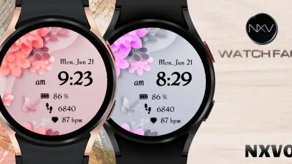 NXV01 Flower bloom watch face screenshot