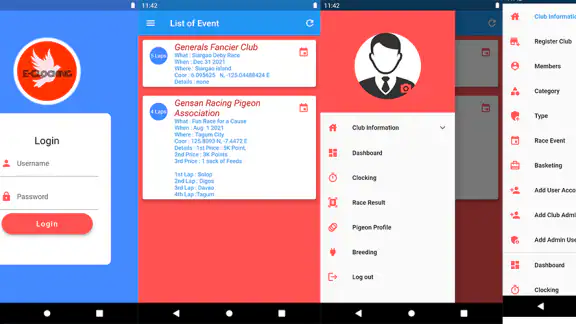 Pigeon E-Clocking screenshot