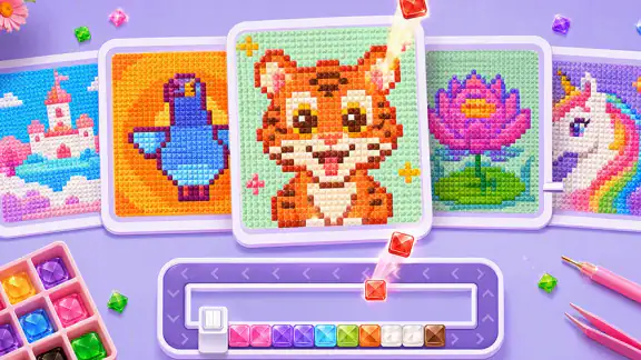 Pixel Gem Loop: Gem Coloring screenshot