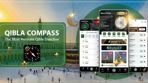 Qibla kumpas- Qibla direksyon screenshot