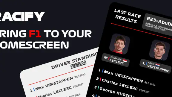 Racify - Beautiful F1 widgets screenshot