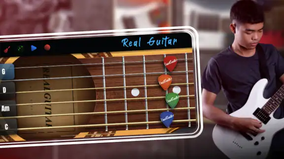 Real Guitar tumugtog ng gitara screenshot