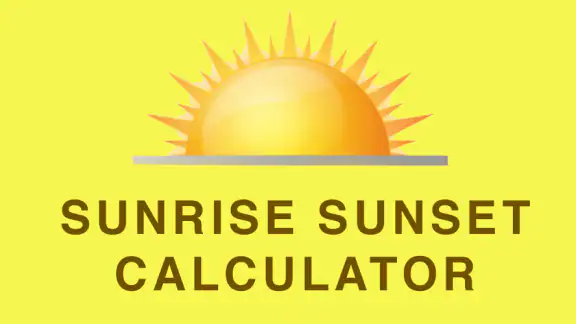 Sunrise Sunset Calculator screenshot