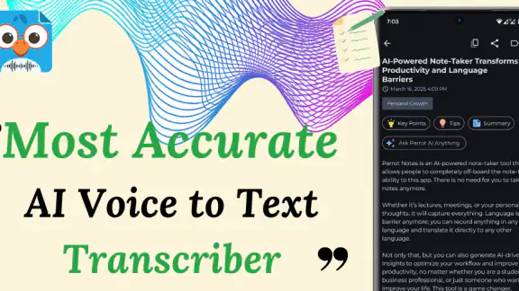 Voice to Text AI: Parrot Notes screenshot