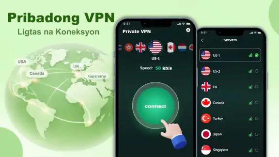VPN Pribado: Ligtasin Koneksy screenshot