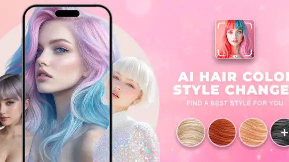 AI Hair Color Style Art Change screenshot