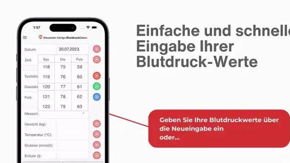 BlutdruckDaten – Blutdruck App screenshot