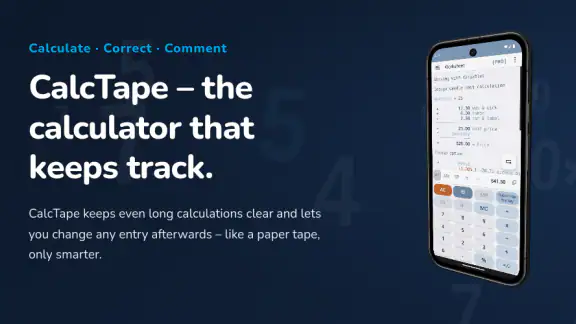 CalcTape Calculator with Tape screenshot