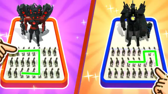 Dino Merge Master animal fight screenshot