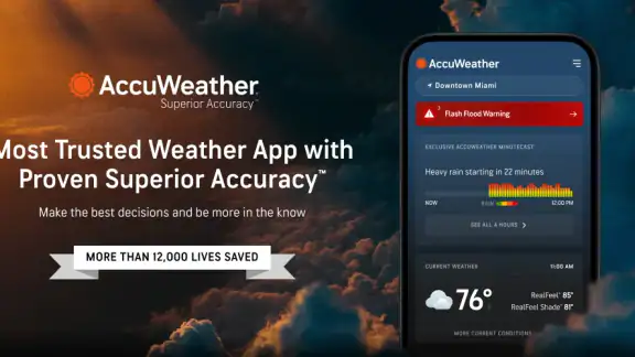 Dự báo bởi AccuWeather screenshot