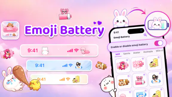 Emoji Battery Icon Customize screenshot