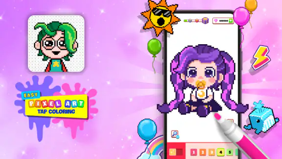 Fun Pixel Number Coloring Game screenshot