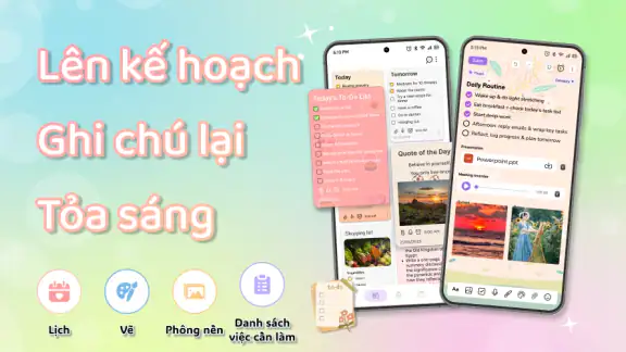 Ghi Chú : Notes & Lập kế hoạch screenshot