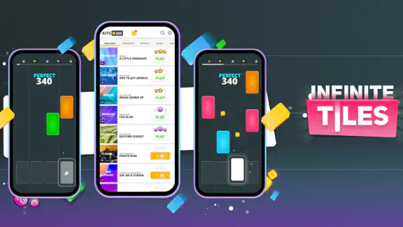 Infinite Tiles: EDM & Piano screenshot