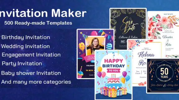 Invitation card Maker, Design screenshot