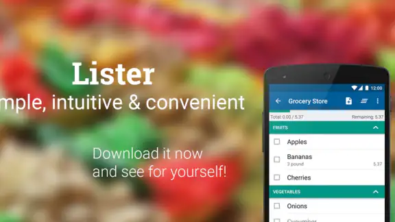 Lister screenshot