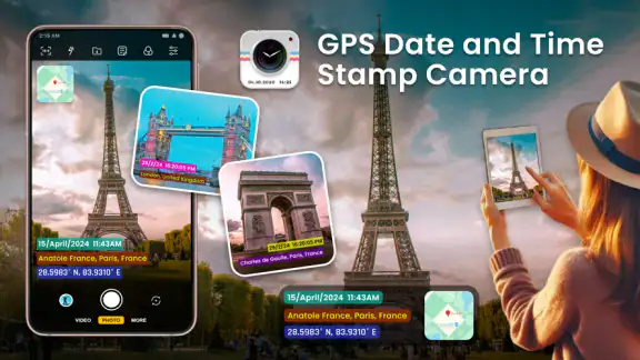 Máy ảnh tem ngày và giờ GPS screenshot