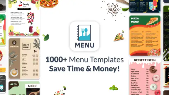Menu Maker, Menu Templates screenshot