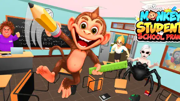 Monkey Student: School Prank screenshot