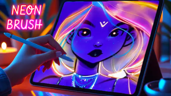 Neon Brush - Vẽ Phát Sáng screenshot