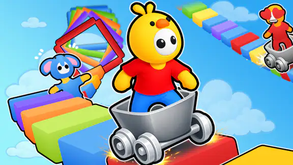 Obby Parkour: Going Cart Race screenshot