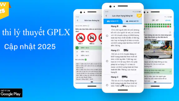Ôn thi lý thuyết GPLX 2025 screenshot