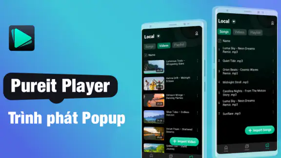 Pureit - Trình phát Popup screenshot