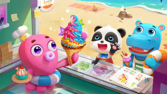 Quầy kem của Bé Gấu Trúc screenshot