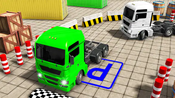 Real Semi Truck Parking Games screenshot