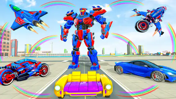 Robot Transform War Car Games screenshot