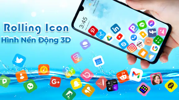 Rolling Icon: Hình Nền Động 3D screenshot