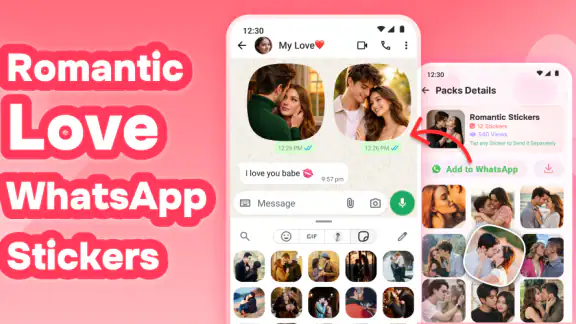 Romantic Love Stickers for WA screenshot