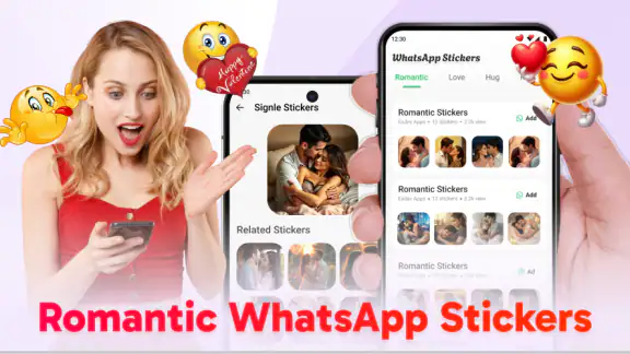Romantic WhatsApp Stickers screenshot