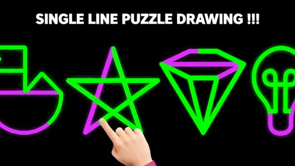 Single Line Puzzle Drawing screenshot