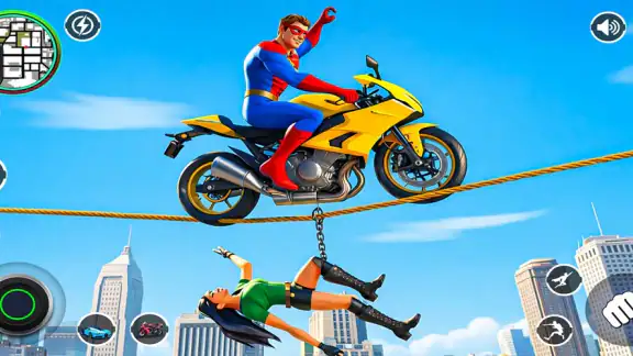 Spider Rope Hero Rescue City screenshot