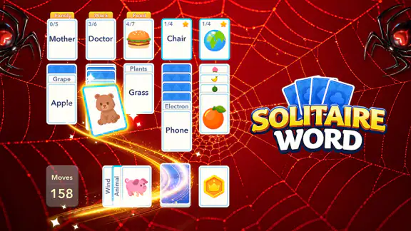 Spider Solitaire: Word Games screenshot