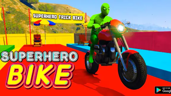 Superhero Tricky Bike Stunt screenshot