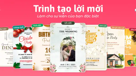 Tạo thiệp mời sinh nhật screenshot