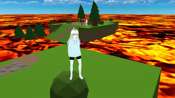 The floor is lava game parkour screenshot