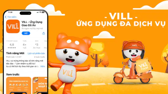 VILL: Đặt xe & giao đồ ăn screenshot