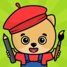 塗り絵と描画のための落書きがある子供用の塗り絵本。 icon