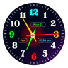 Fondo de pantalla reloj neón icon