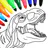 Dinosaurio juego de color icon