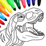 Dinosaurio juego de color icon