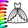 Dress Coloring Game Glitter icon
