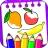 Sách tô màu trái cây &Vẽ icon